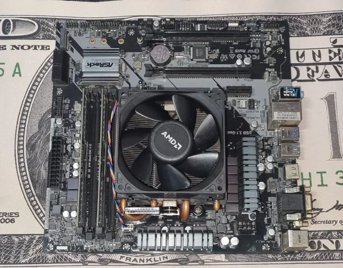 ASRock B450M Pro4 메인보드 + AMD 라이젠 7 2700X | 브랜드 중고거래